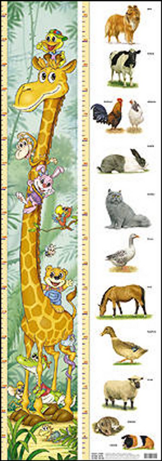 Dětský metr (žirafa + zvířat)