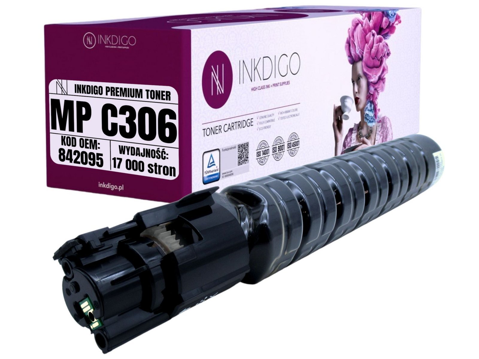 Toner náhradní 842095 pro tiskárny Ricoh Mp C306 C307 C406