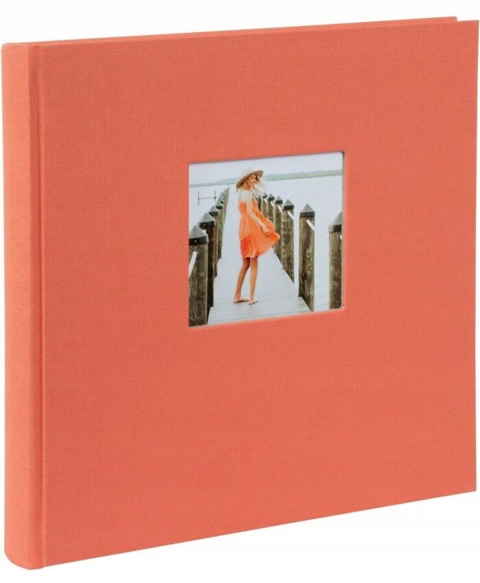 Tradiční album na vlepované fotografie 60 černých stran šité okno