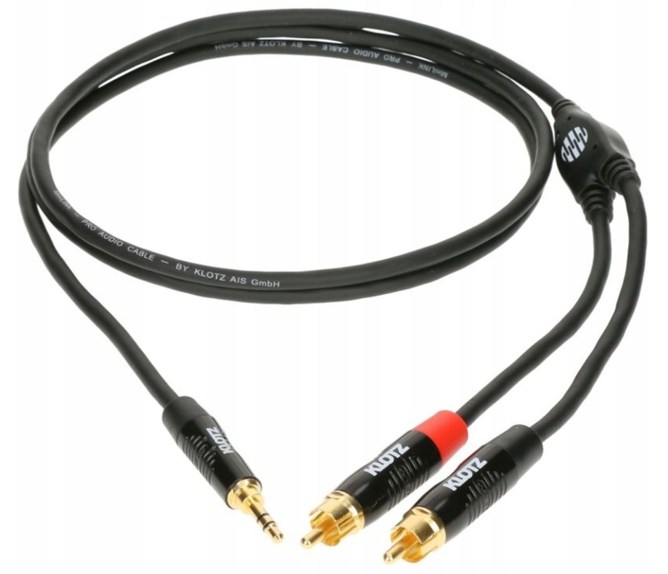 Kabel Klotz MiniLINK profesionální konektor Mini Jack 3,5 2x Rca Cinch 6m