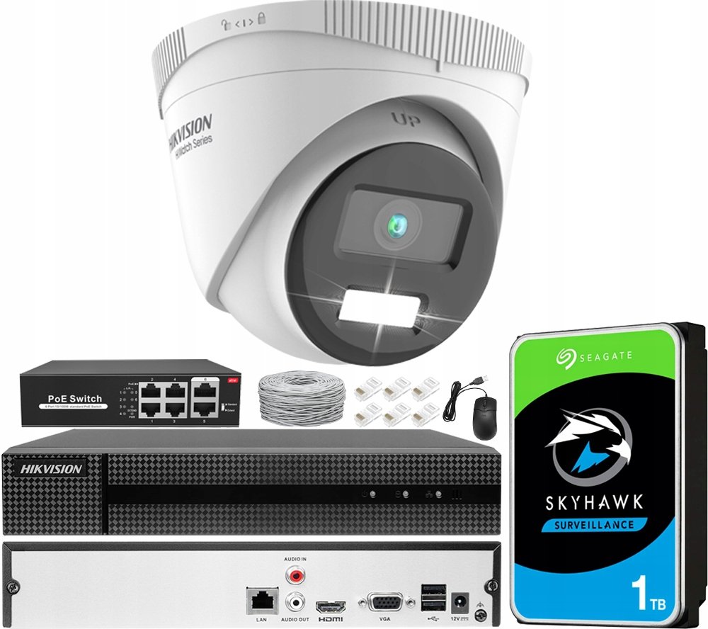 Monitorovací sada Hikvision CCTV-KIT-ColorVu-2MPX-KP-8CH