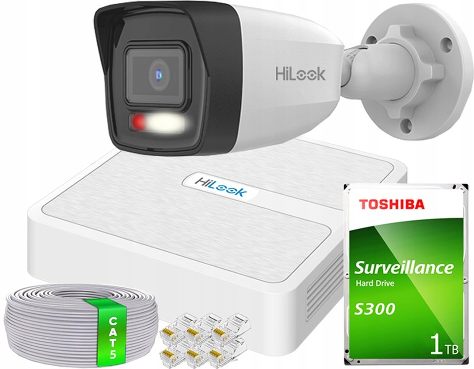 Monitorovací sada Hilook by Hikvision IPCAM-B2-30DL NVR-4CH-H/4P