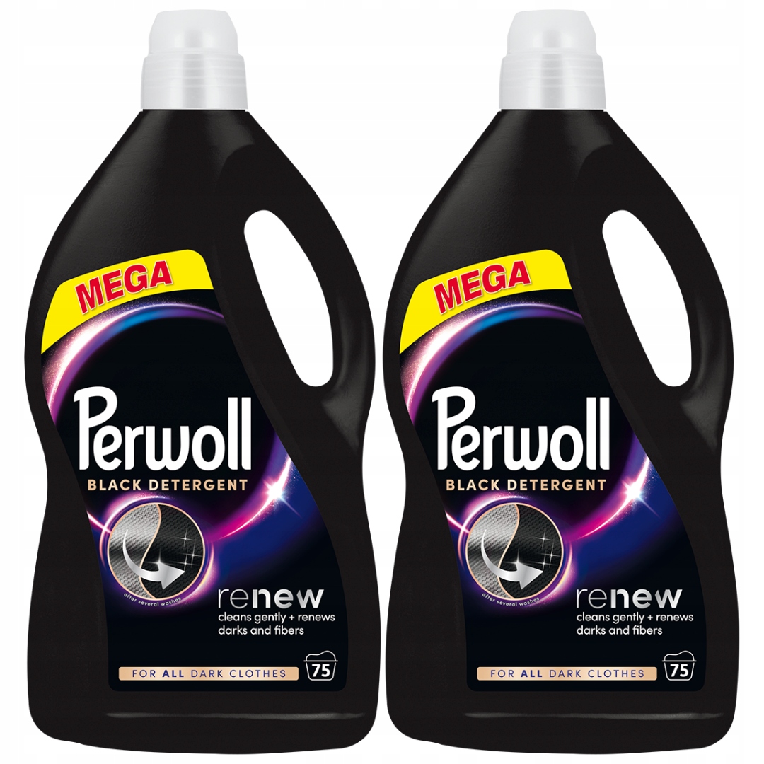 Perwoll Renew Black Tekutý prací prostředek Černá 2x3,75l 150 praní