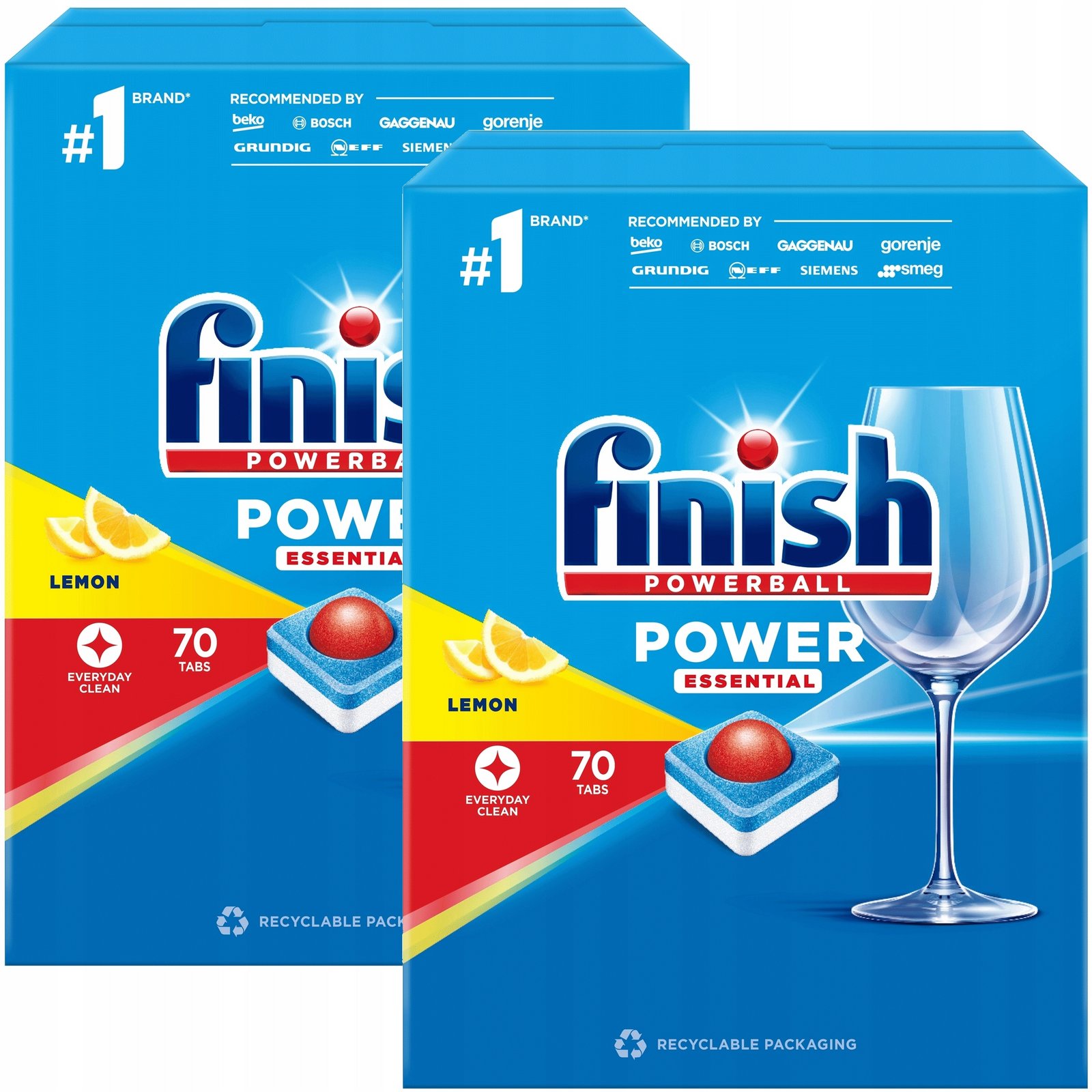 Finish Tablety do myčky Power Essential 140 lemon XXL