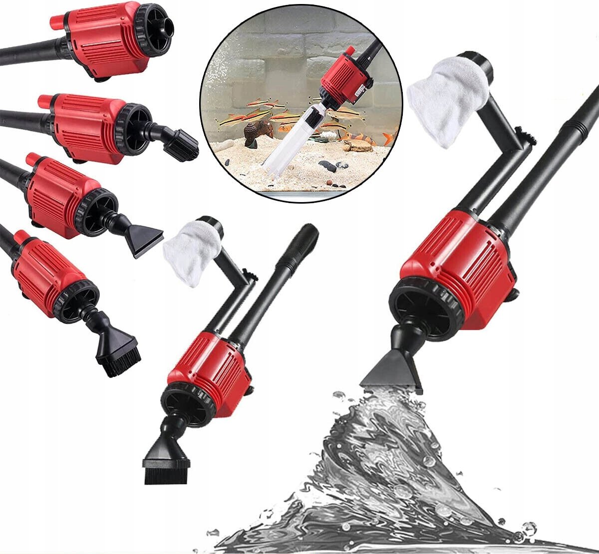 6 V 1 Elektrický Vysavač Pro Akvárium 220V 1800L/H 28W