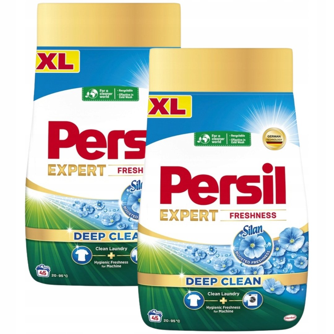 Persil Deep Clean Prací prášek Freshness by Silan 2x2,47kg 90 praní