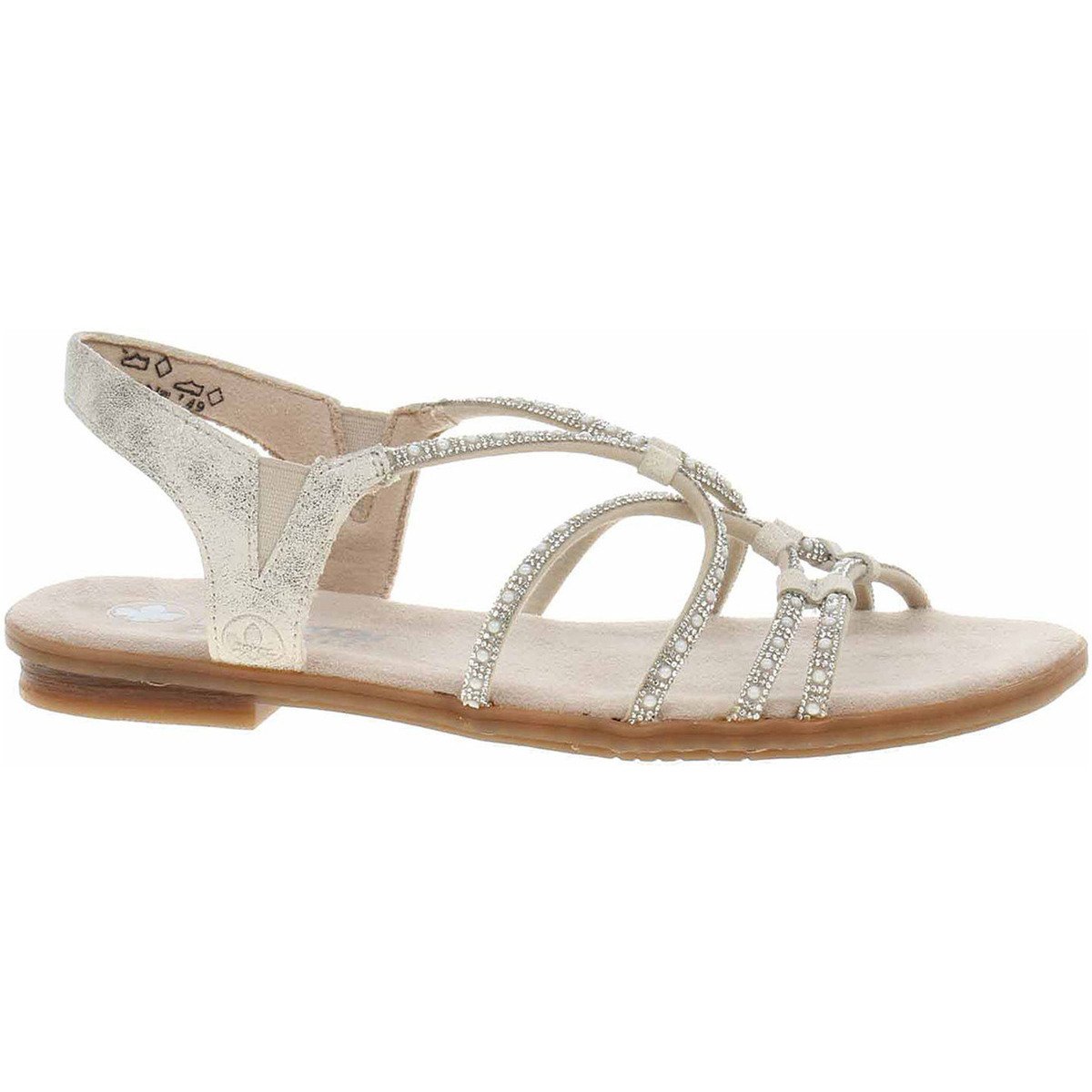 Rieker  Dámské sandály  64270-60 beige  Béžová