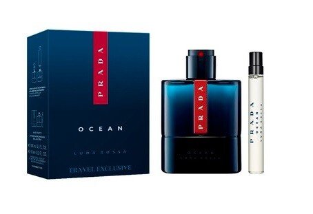Prada Luna Rossa Ocean dárková sada pro muže  toalení voda 100 ml + toaletní voda 10 ml