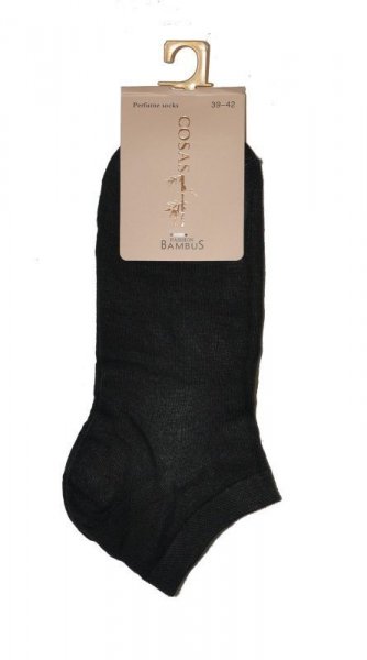 WiK 1011 Bamboo Hladké Dámské kotníkové ponožky 39-42 černá
