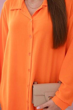 Kesi Dlouhá košile s viskózovou oranžovou UNI, Oranžová, Univerzální