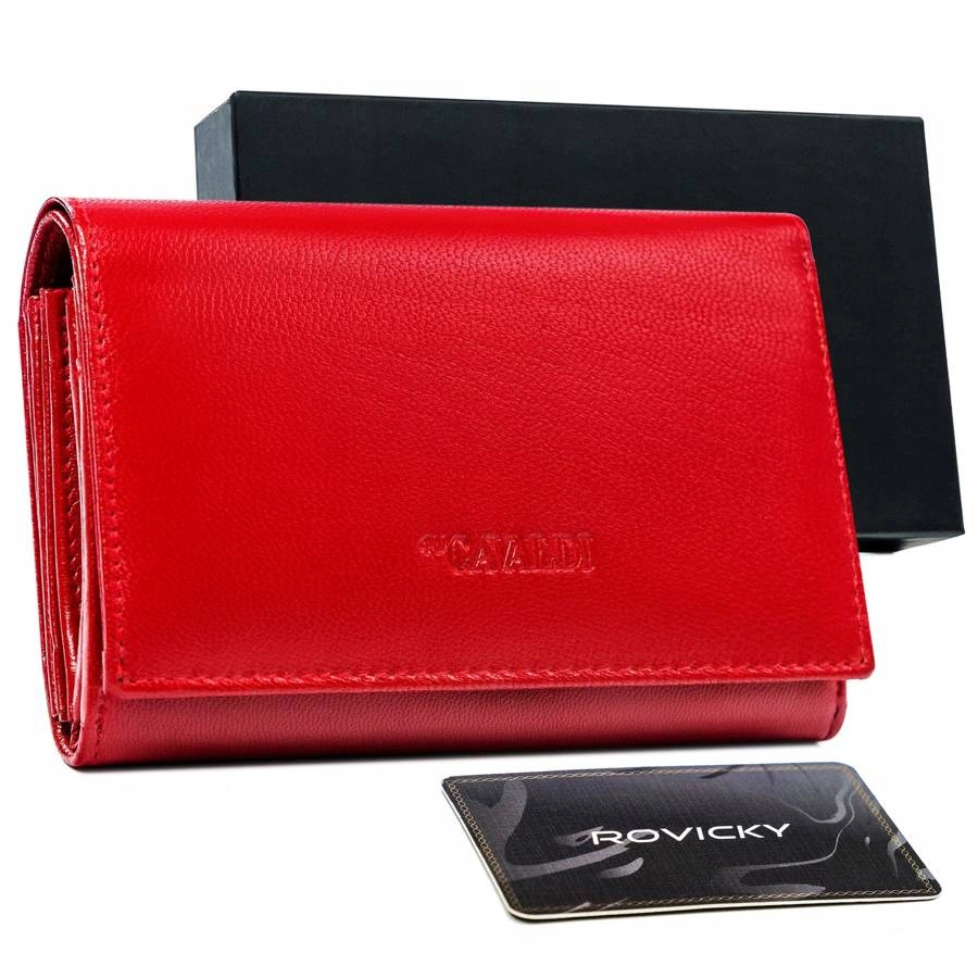 4U Cavaldi Dámská kožená peněženka Clan červená One size