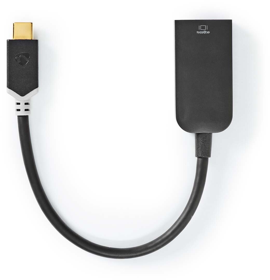 Nedis adaptér USB-C - HDMI (M/F), 4K@60Hz, 20cm, černá - CCBW64652AT02