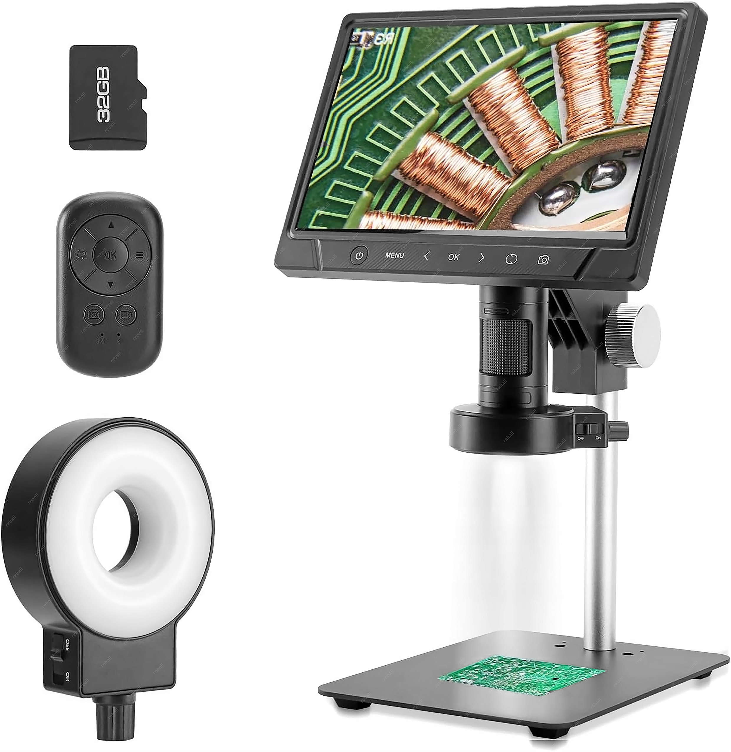 Digitální Mikroskop Inskam 351-C +kamera 12MPix Hd LCD Monitor 10.1