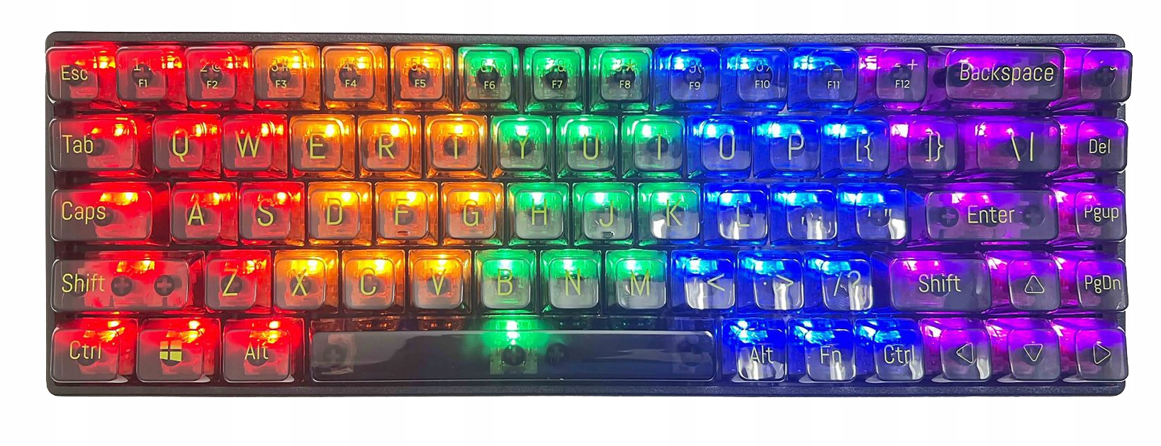 60% mechanická klávesnice T-wolf T40 Led podsvícená Transparentní Usb-c
