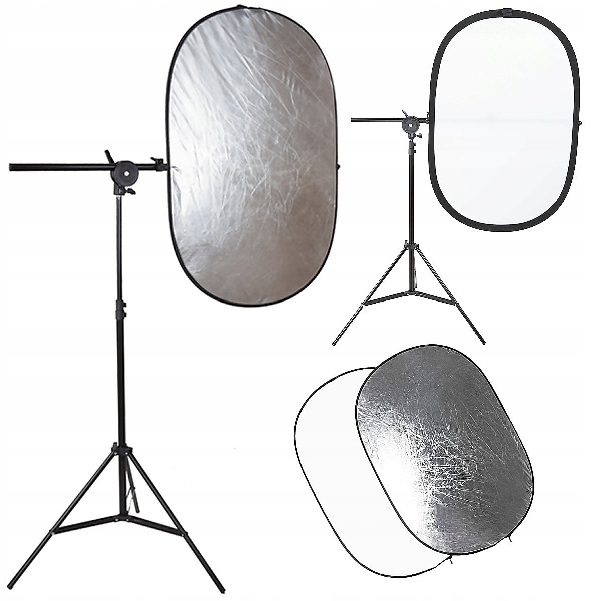 Blenda 80X120 stříbrná a difúzní stativ držák