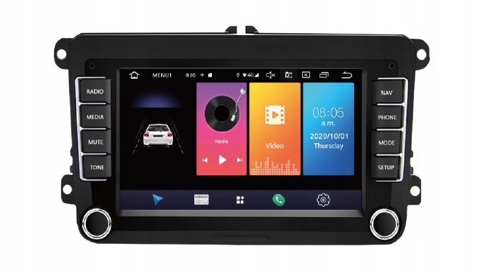 Vordon VW-910 Autorádio 2DIN CarPlay Android Bt MP3 Vw Seat Škoda