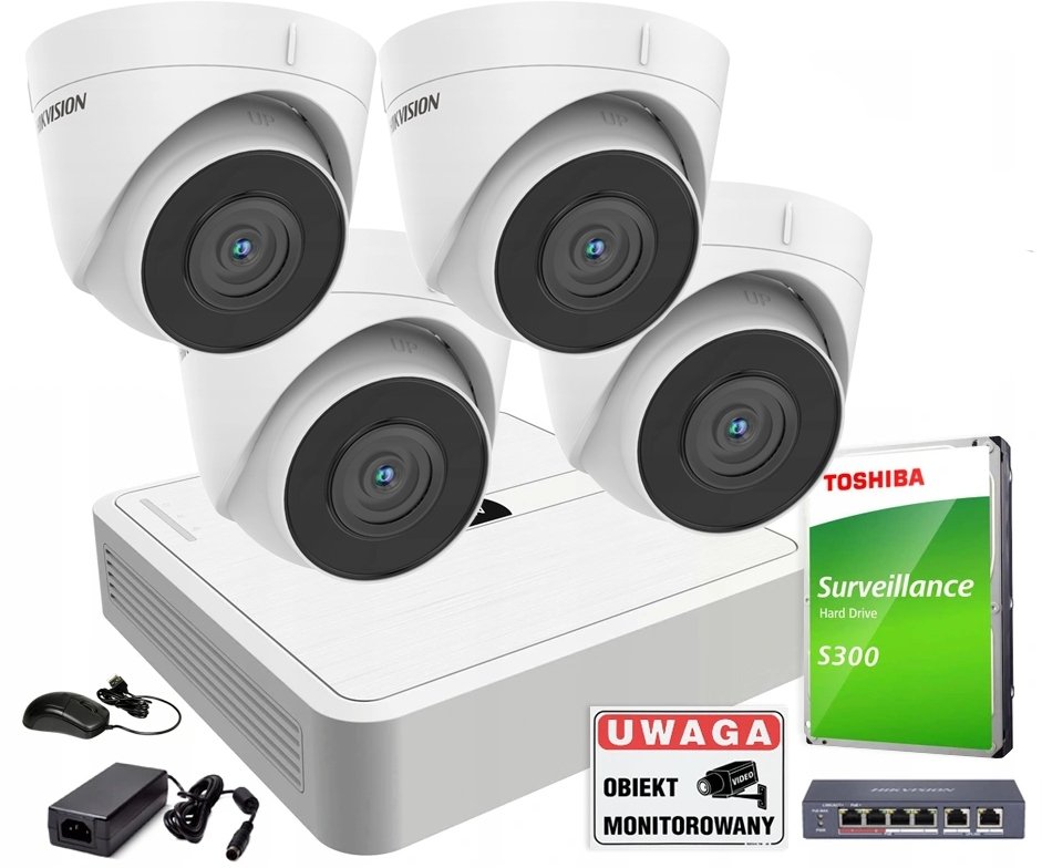 Monitorovací sada Hikvision 2104+IPCAM-POEKIT