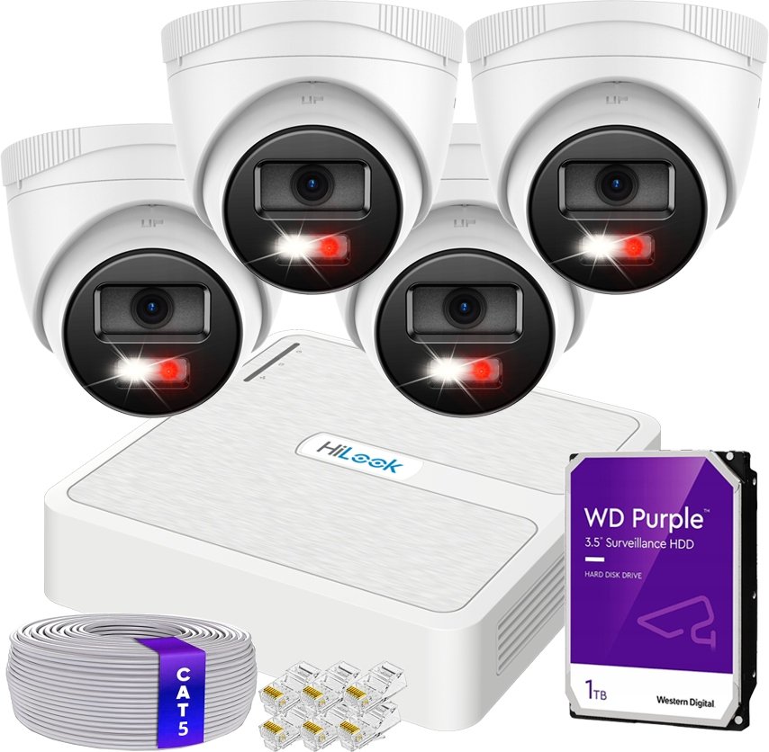 Ip kamera vnitřní, venkovní Hikvision IPCA-T4-30DL PoE Kit