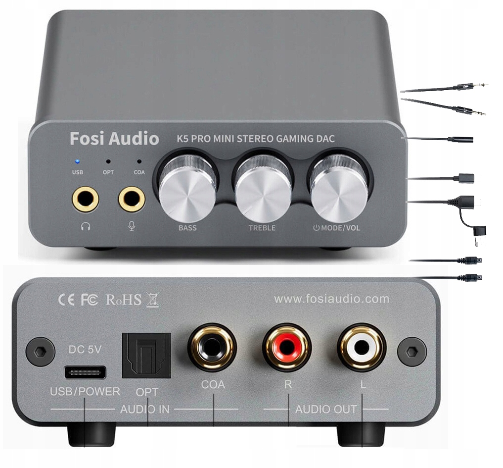 Herní Stolní Sluchátkový Fosi Audio K5 Pro Dac/amp