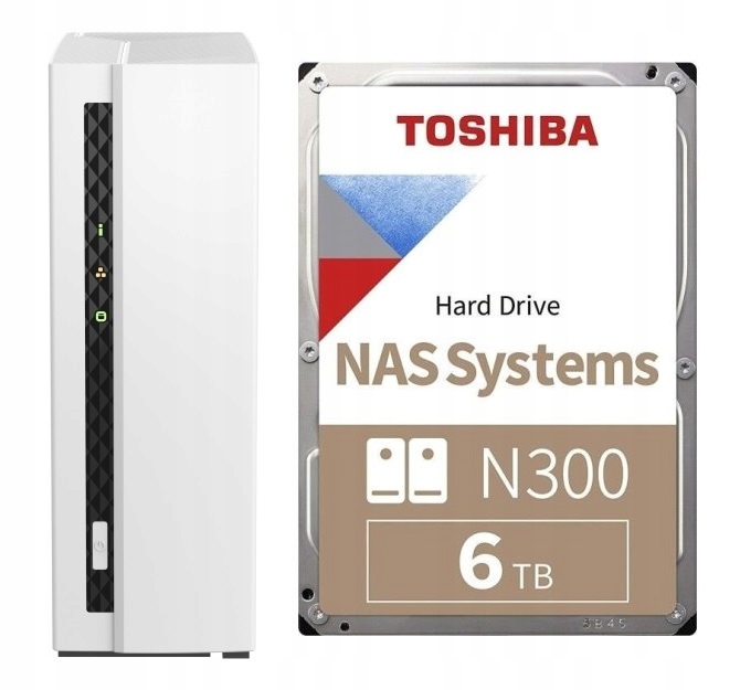 Nas Qnap TS-133 2GB 6TB disk Toshiba N300