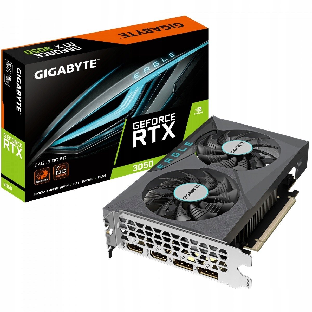 Grafická karta Gigabyte GeForce Rtx 3050 Eagle Oc 6GB GV-N3050EAGLE OC-6GD