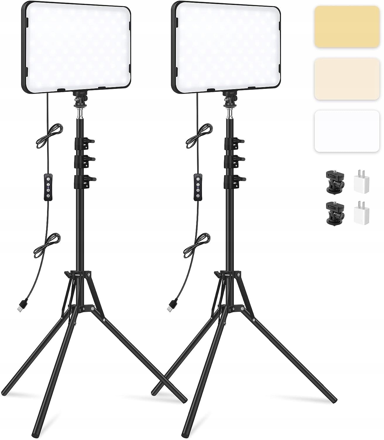 2x Výrobní Lampa Diodová Video Led Stativy 2PCS