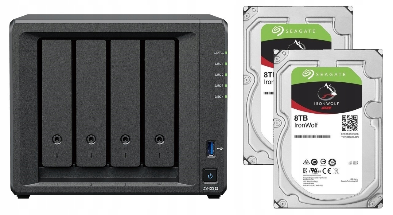Nas Synology DS423+ 6GB 2x 8TB Seagate IronWolf