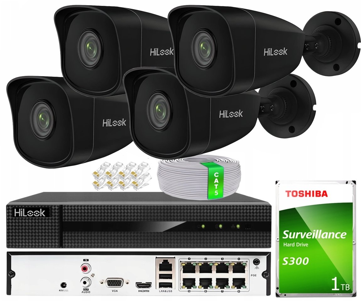HiLook monitorovací sada by Hikvision NVR-8CH-5MP/8P B5 Black