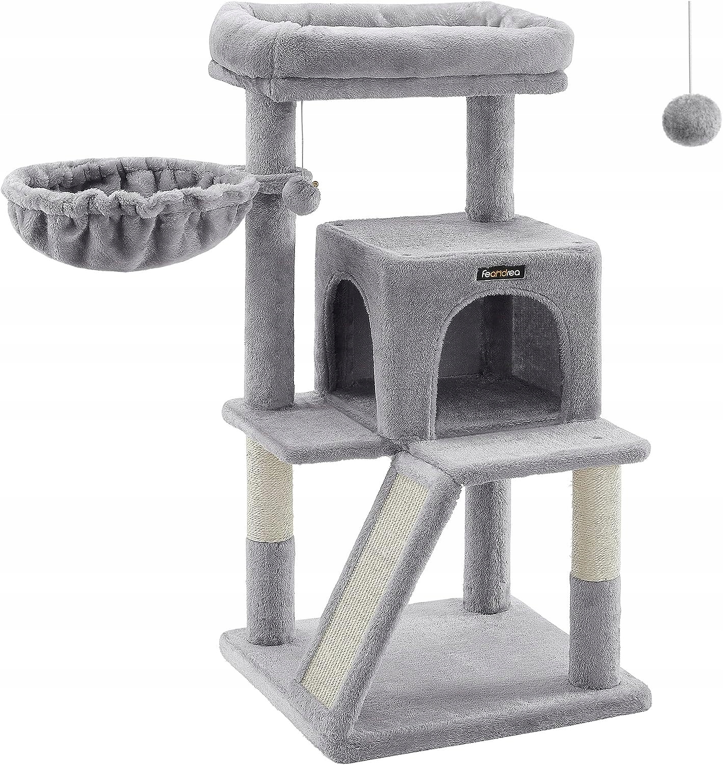 Drapak Pro Kočky Velký Pelíšek Věž Služby Budka Domek 3 Úrovně 96cm