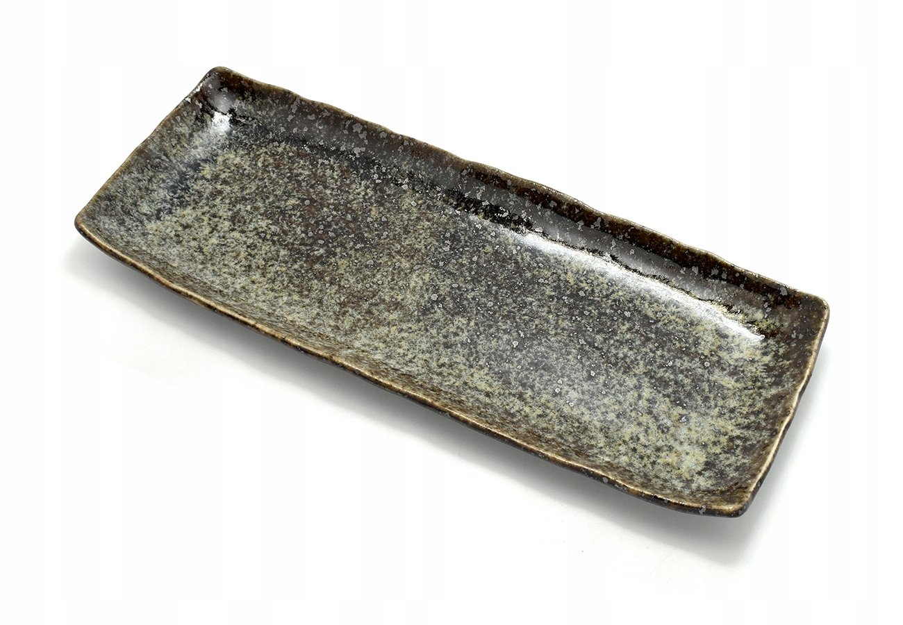 Japonský talíř dlouhý talíř Kusatta Midori