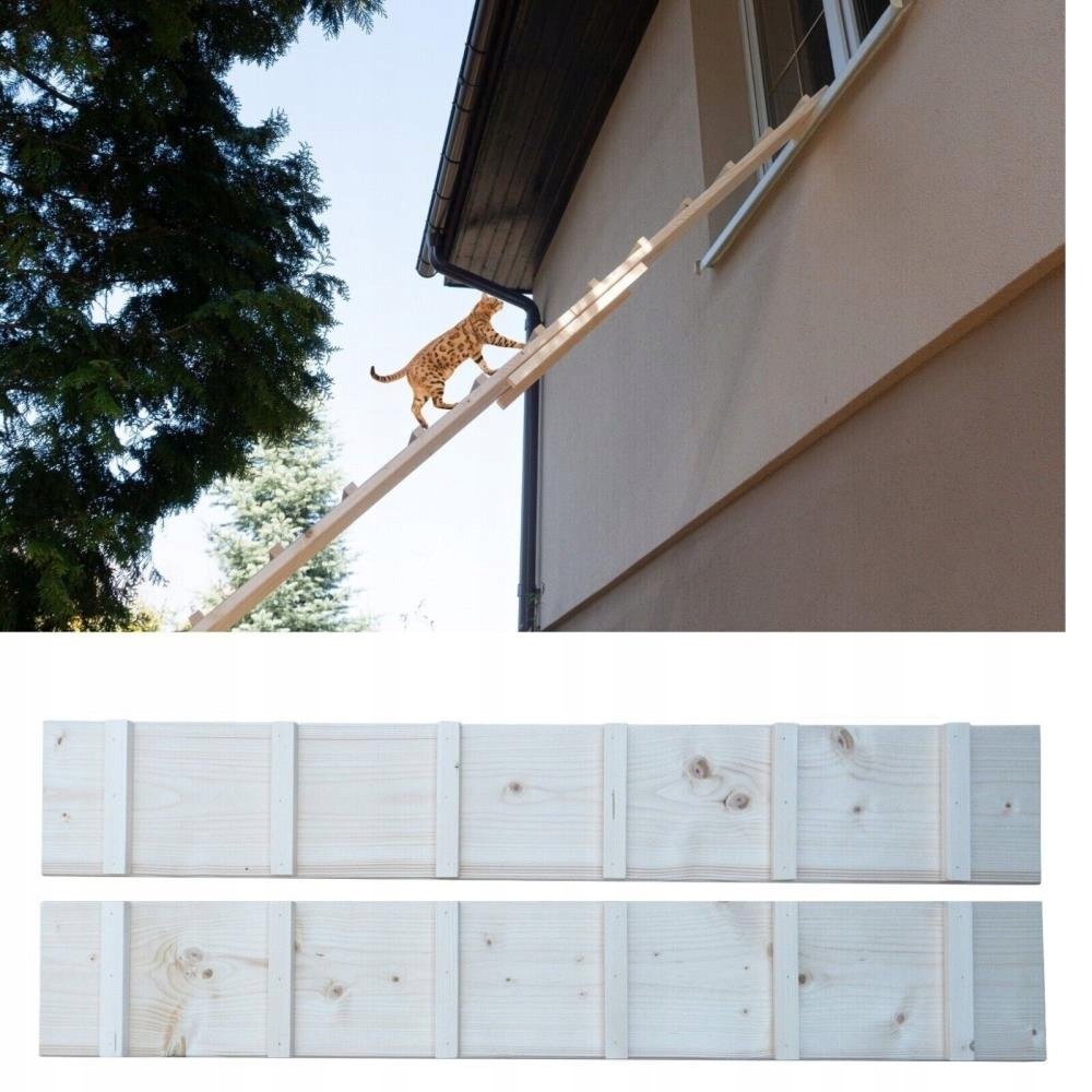 Žebřík Schody Pro Kočky Vycházející Dřevo 4M