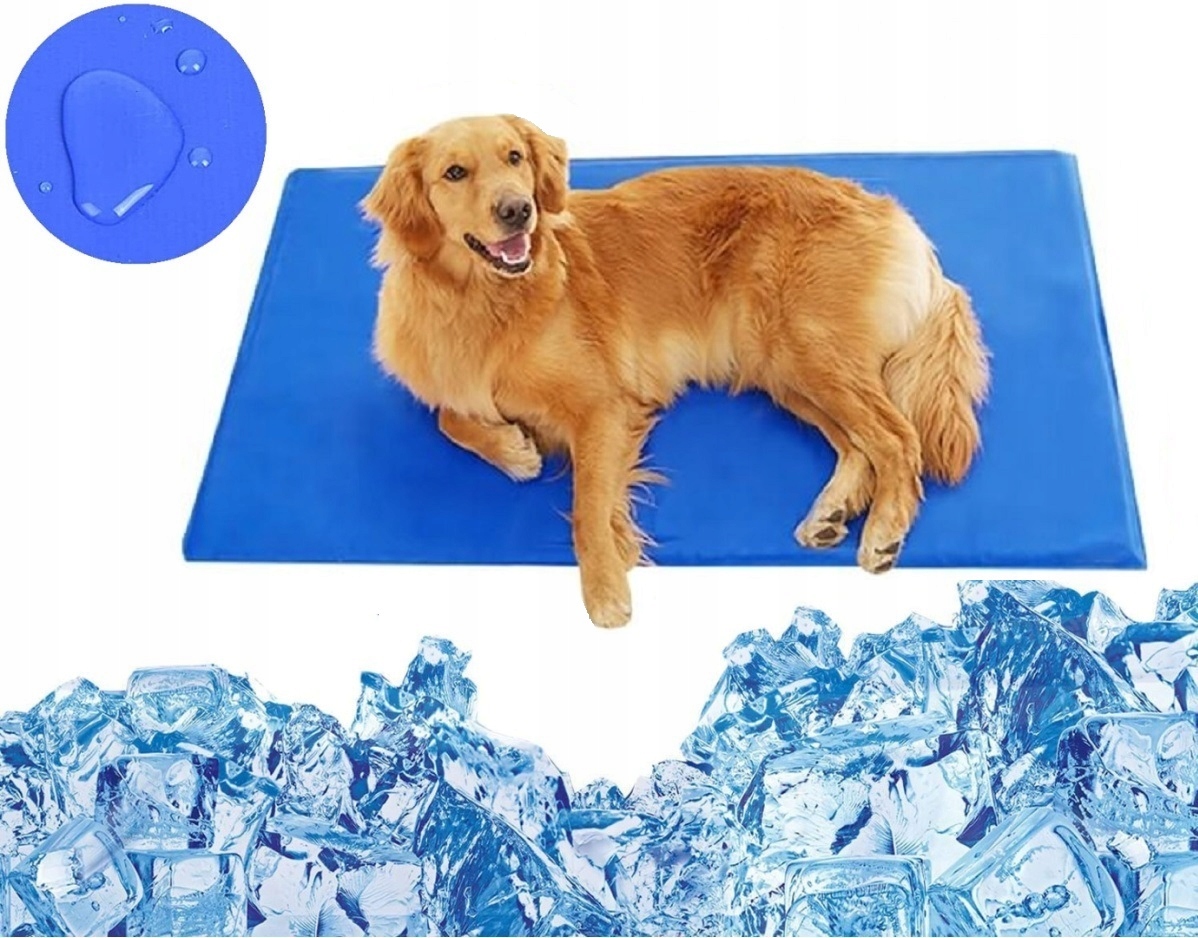 Gelová chladící podložka pro zvířata 70x110 cm modrá