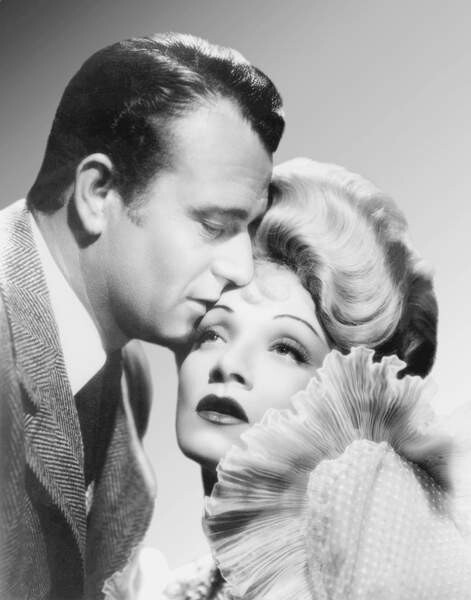 BRIDGEMAN IMAGES Umělecká fotografie John Wayne And Marlene Dietrich, The Spoilers 1942 Directed By Ray Enright, (30 x 40 cm)