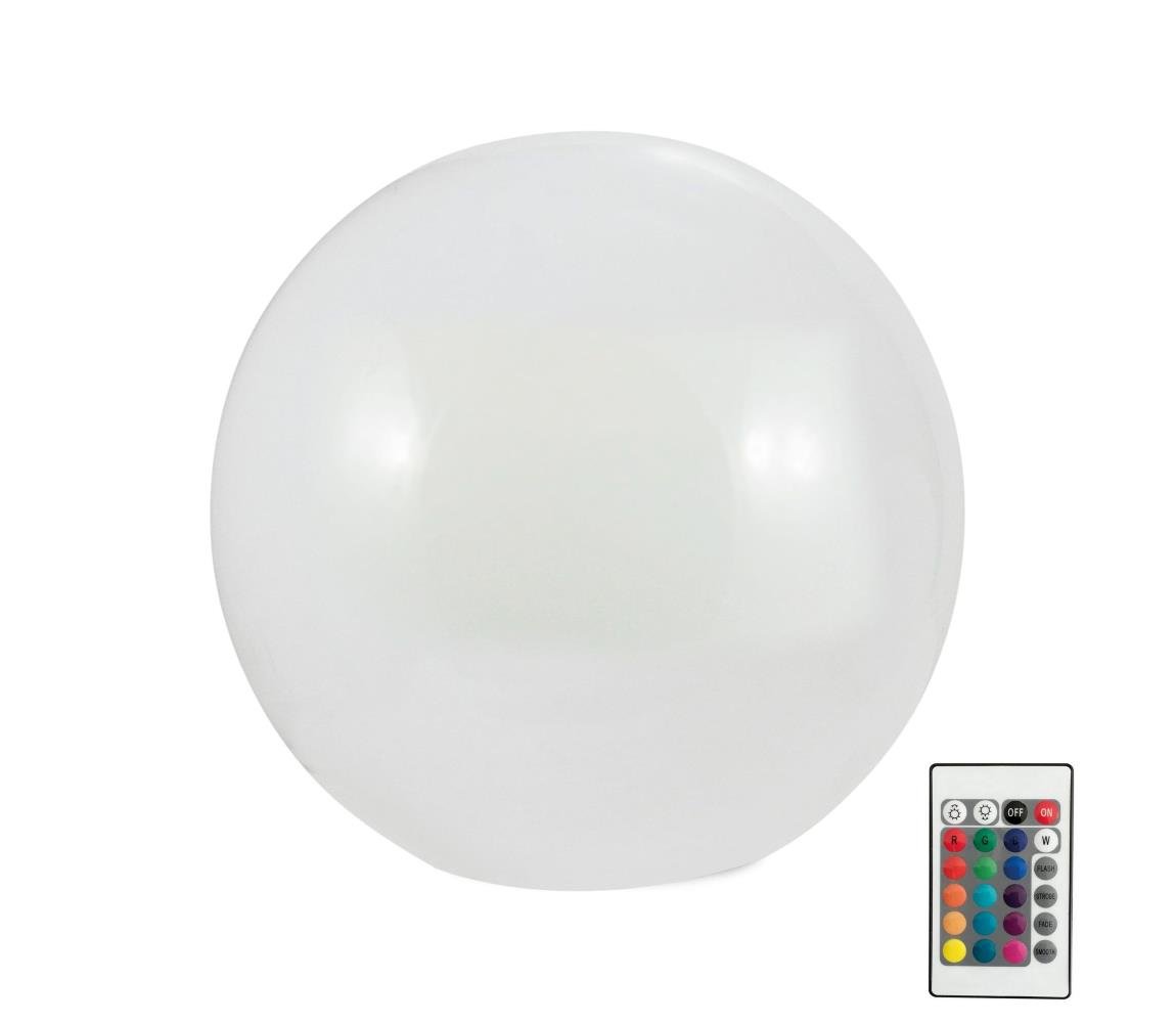 LED RGBW Solární lampa BALL LED/3,2V pr. 20 cm IP65 + dálkové ovládání