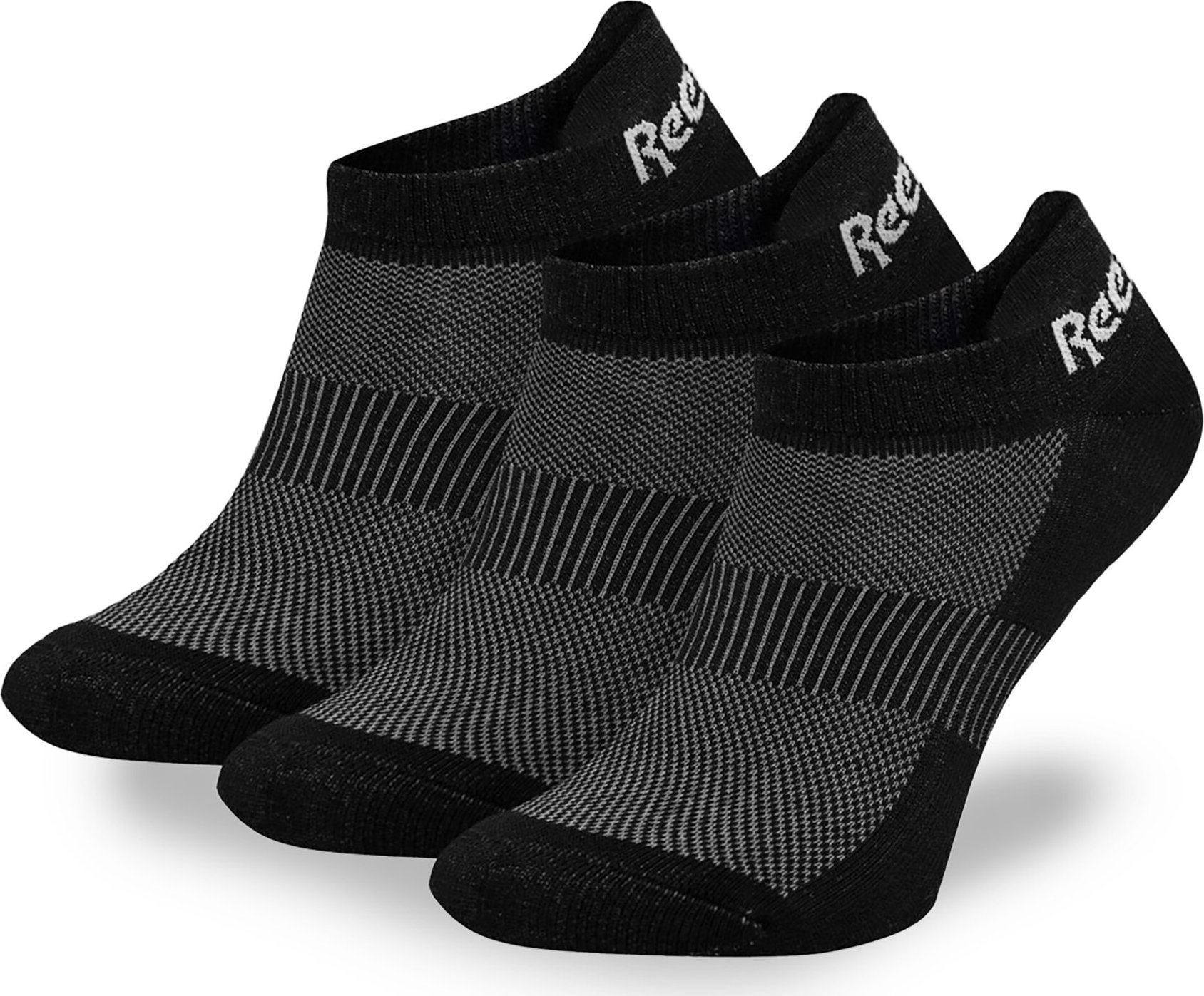Sada 3 párů nízkých ponožek unisex Reebok R0356P-SS24 (3-pack) Černá