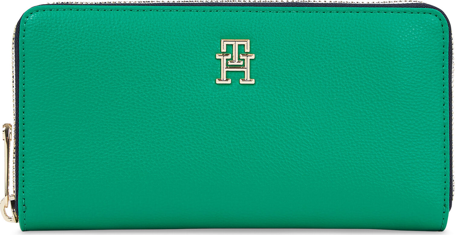 Velká dámská peněženka Tommy Hilfiger Th Essential Sc Large Za Corp AW0AW16094 Olympic Green L4B