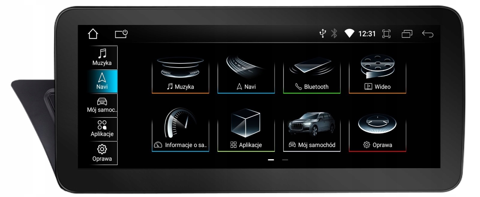 Navigace Rádio Android Audi A4 B8 A5 8T Multimedia MMI 3G 4 Gb Carplay Lte
