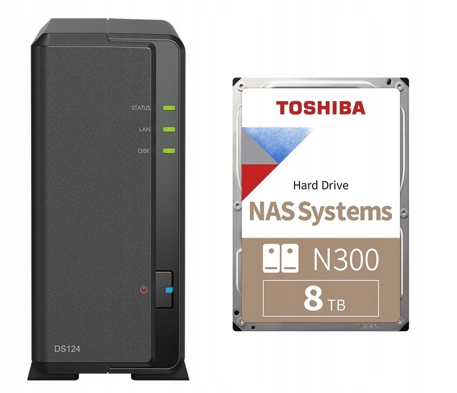 DS124 8TB Toshiba N300 souborový server