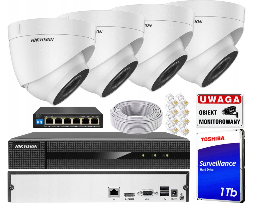 Monitorovací sada Hikvision IPCAM-T4 Kit Nvr Hdd