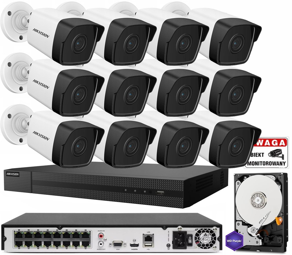 Monitorovací sada Hikvision 4MP-CCTV-KIT 16x PoE