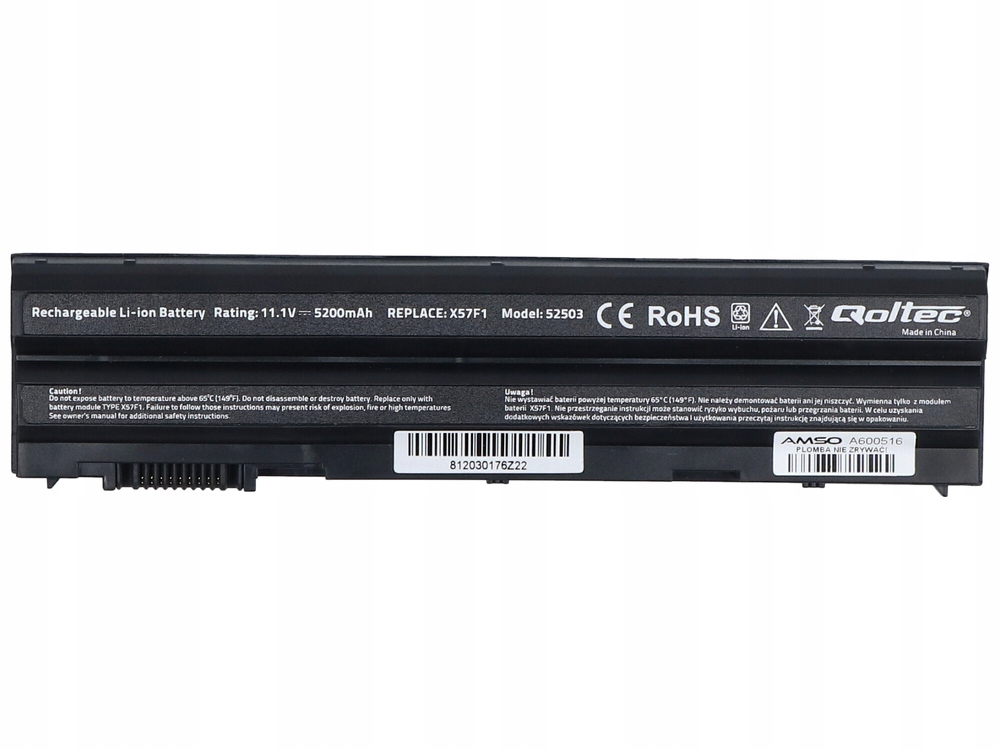 Baterie pro Dell Latitude E6420 E5420 E6530 11,1V 5200mAh X57F1
