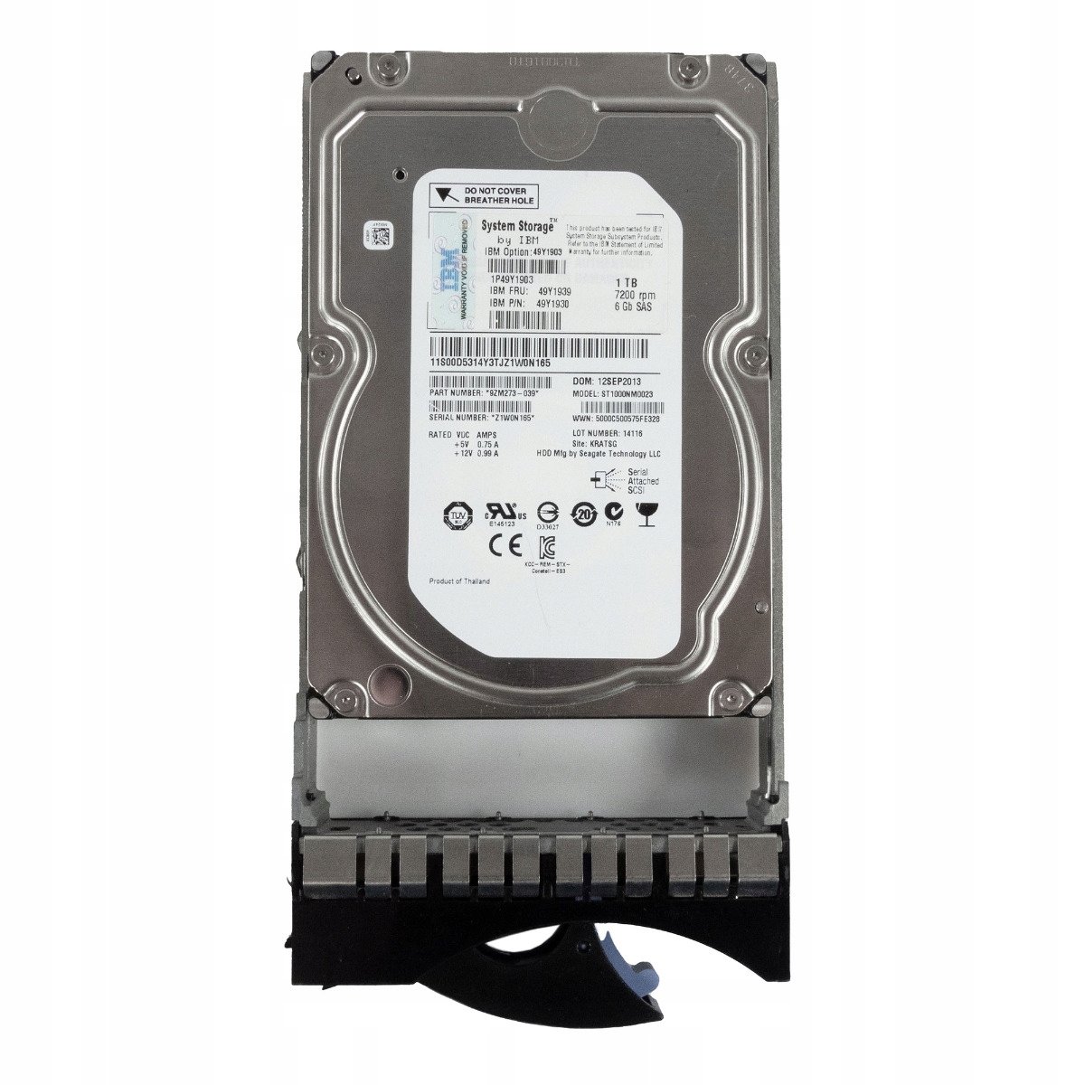 Ibm 49Y1939 49Y1930 1TB 7.2K 128MB SAS-2 3.5'' ST1000NM0023