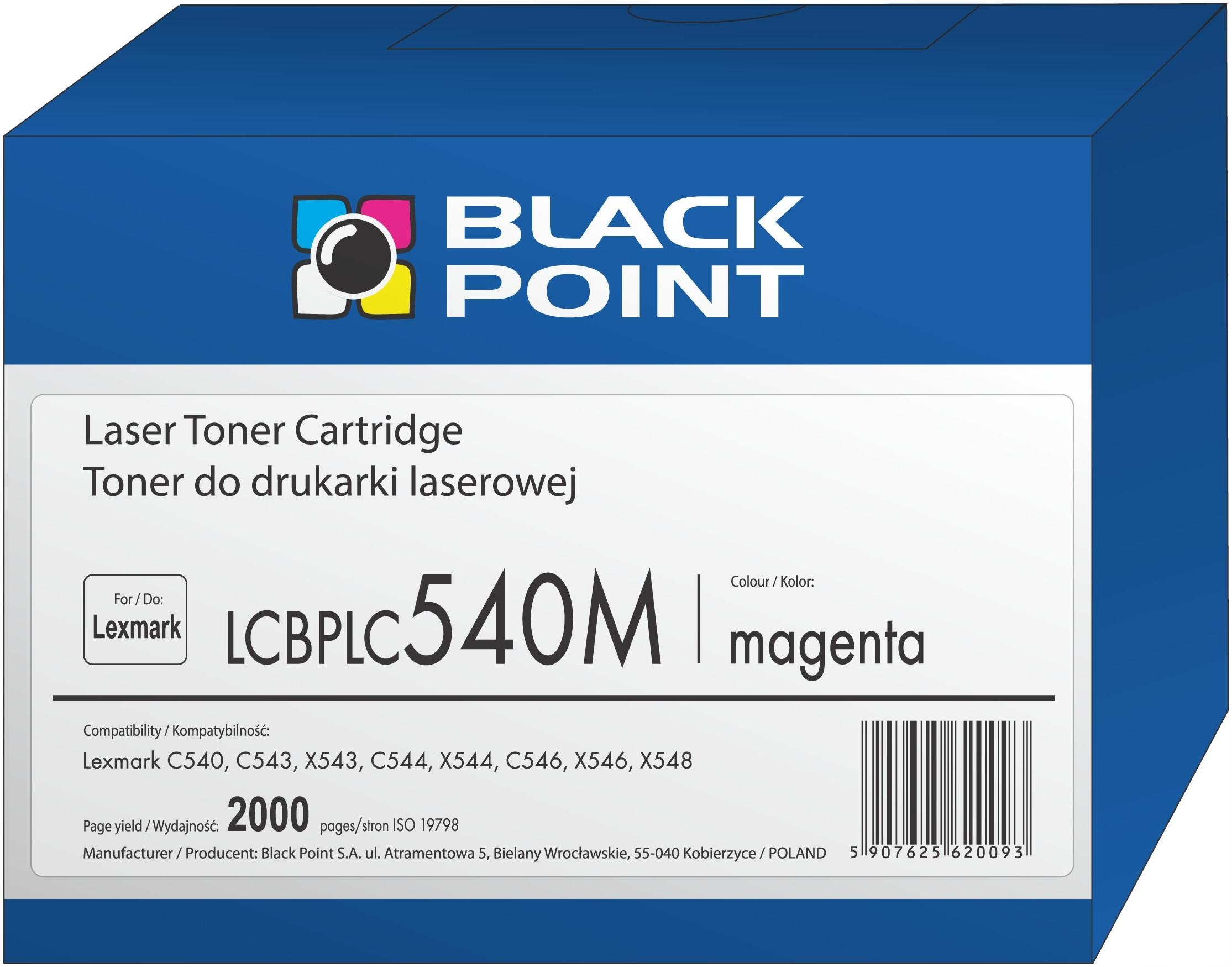 Purpurový toner Black Point LCBPLC540M
