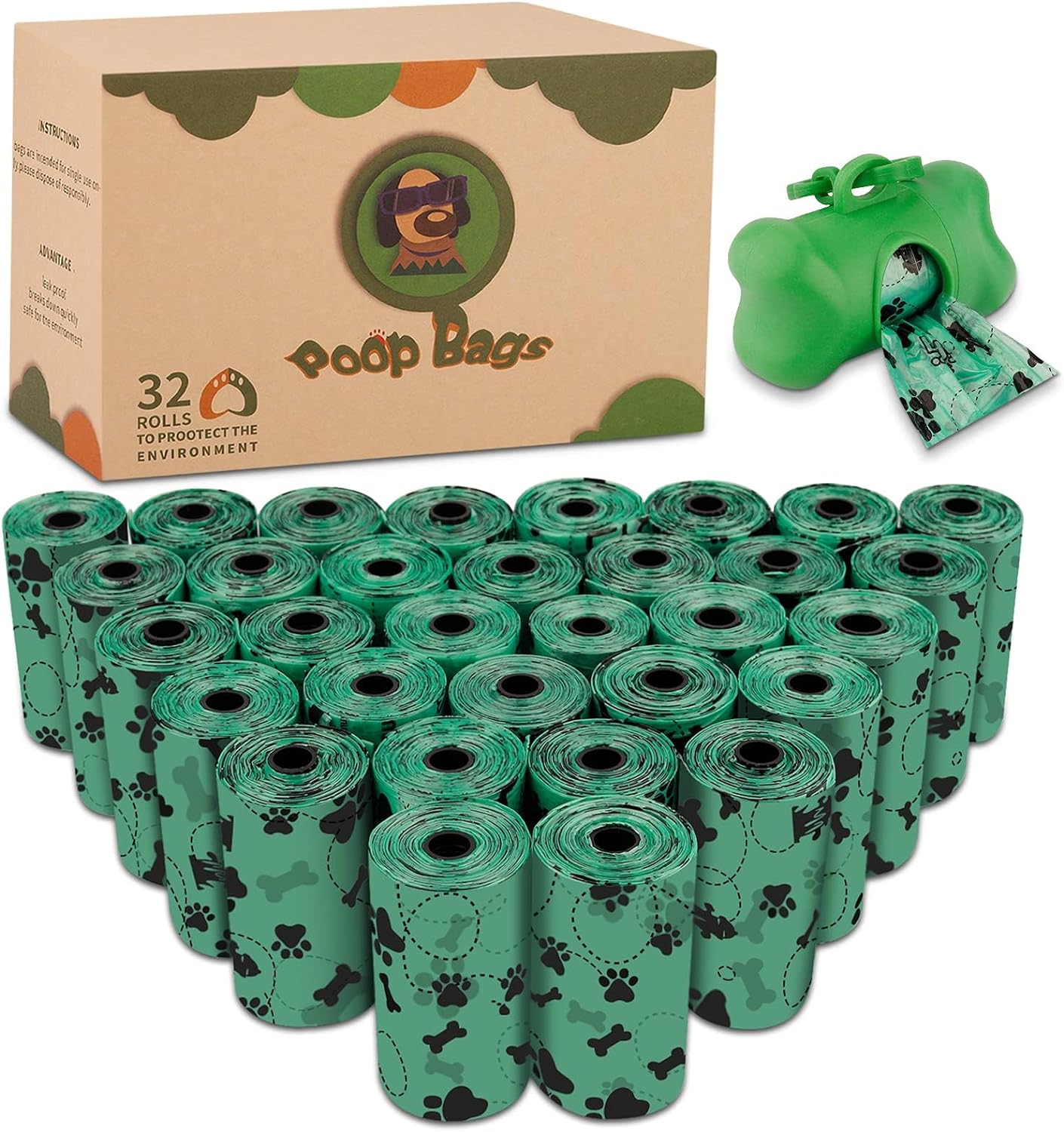 Sáčky na exkrementy Poop Bags 32 rolí (640 sáčků)