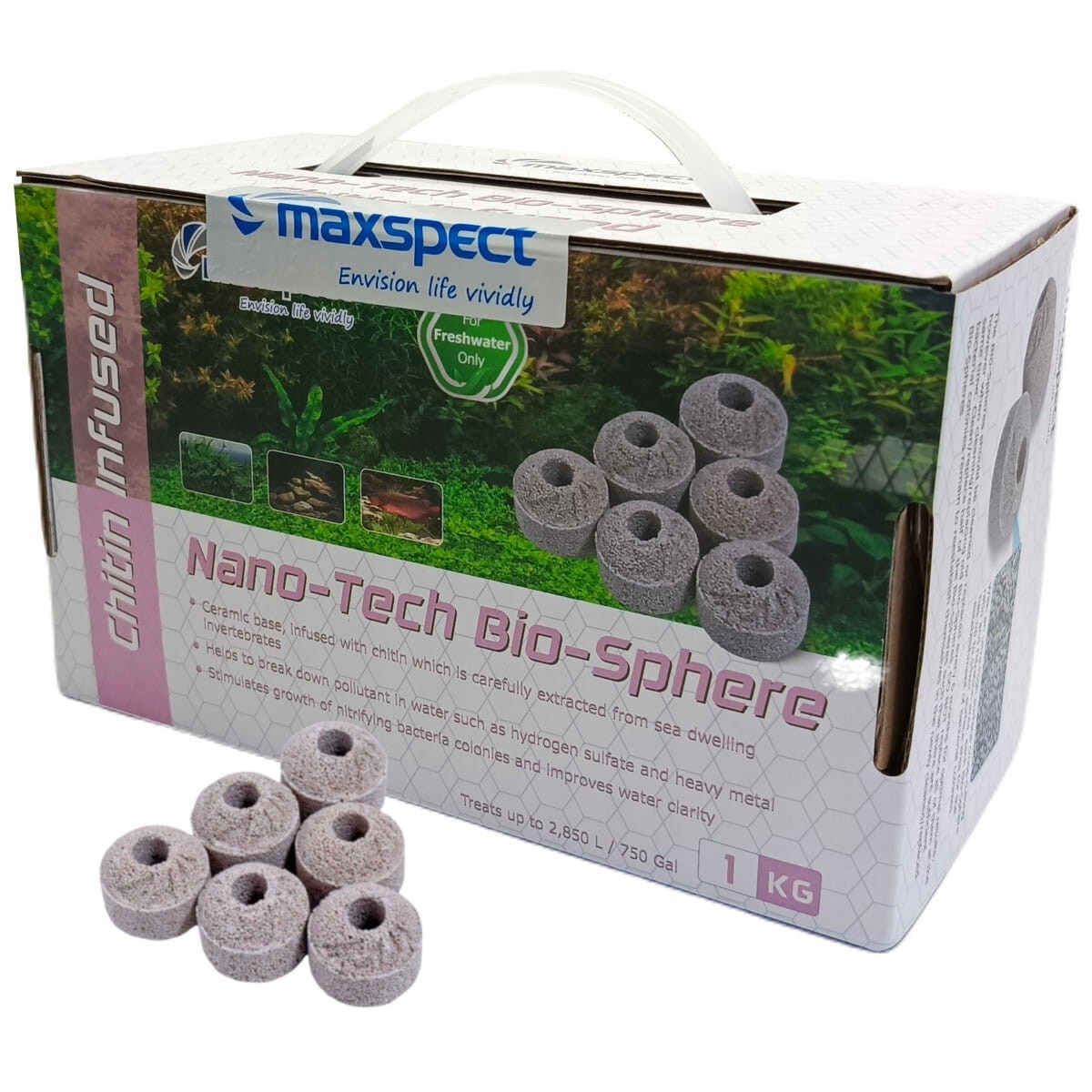 Maxspect Nano-Tech Bio-Sphere Chitin 1kg Biologická vložka do filtru