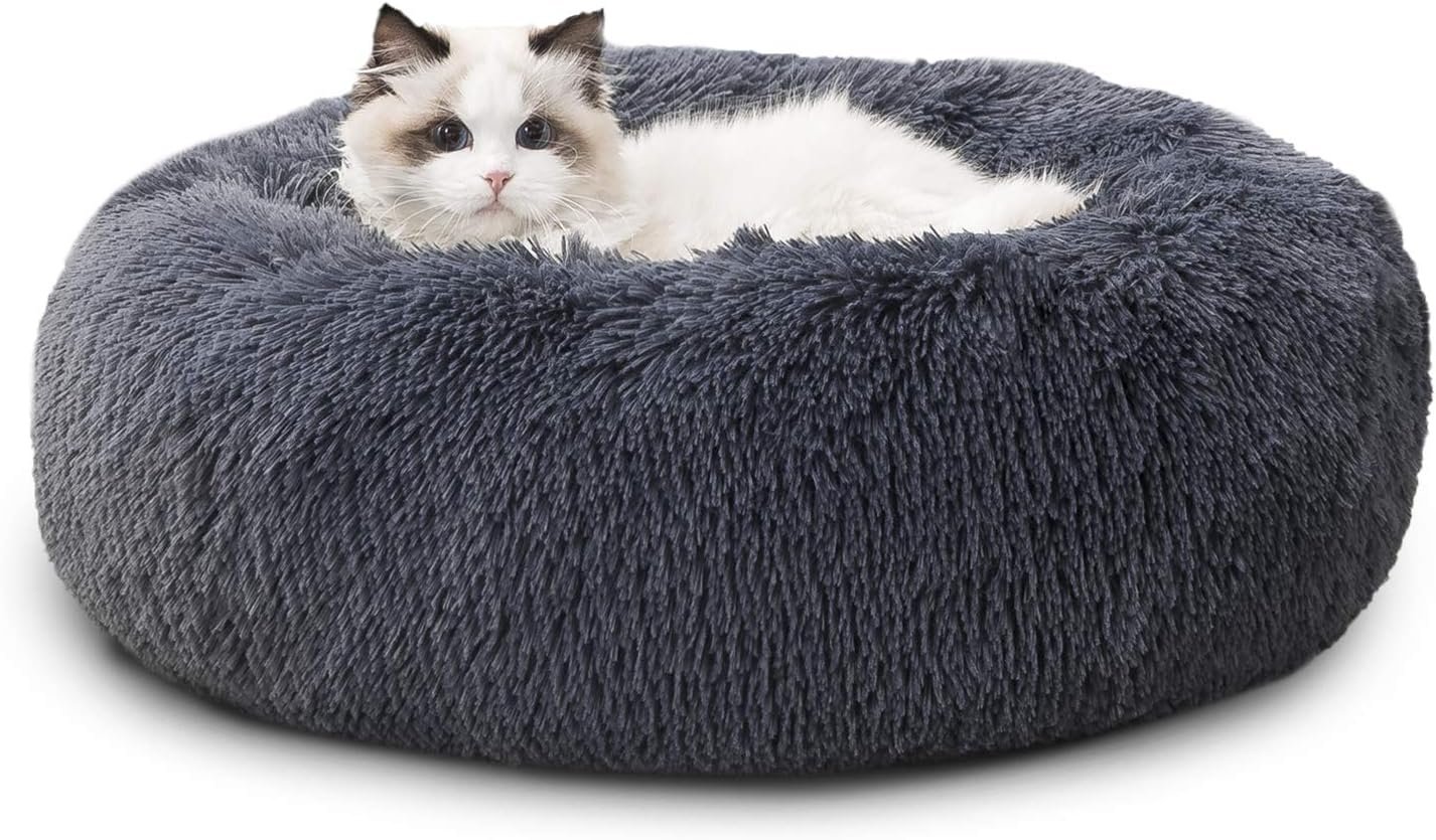 pelíšek pro kočky malého psa Bedsure okrouhlé 50 cm nadýchané do 11 kg