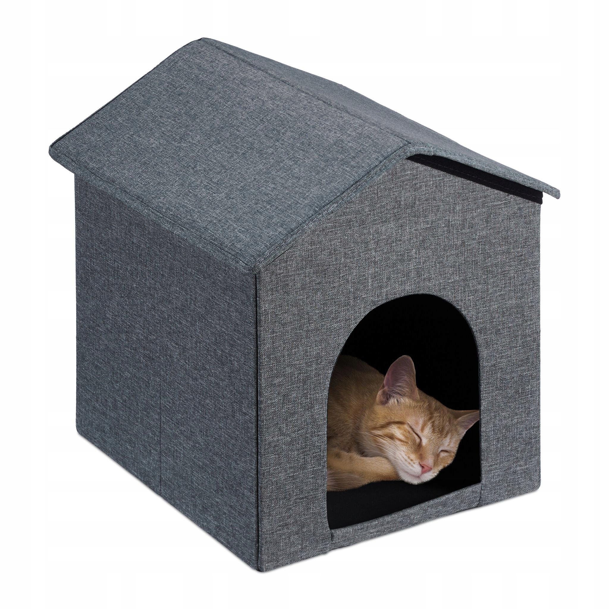 Skládací domeček pro malého psa kočky šedý RelaxDays
