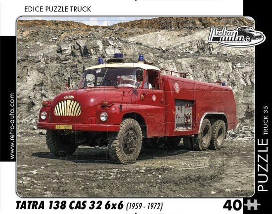 RETRO-AUTA Puzzle TRUCK č.35 Tatra 138 CAS 32 6x6 (1959 - 1972)  40 dílků