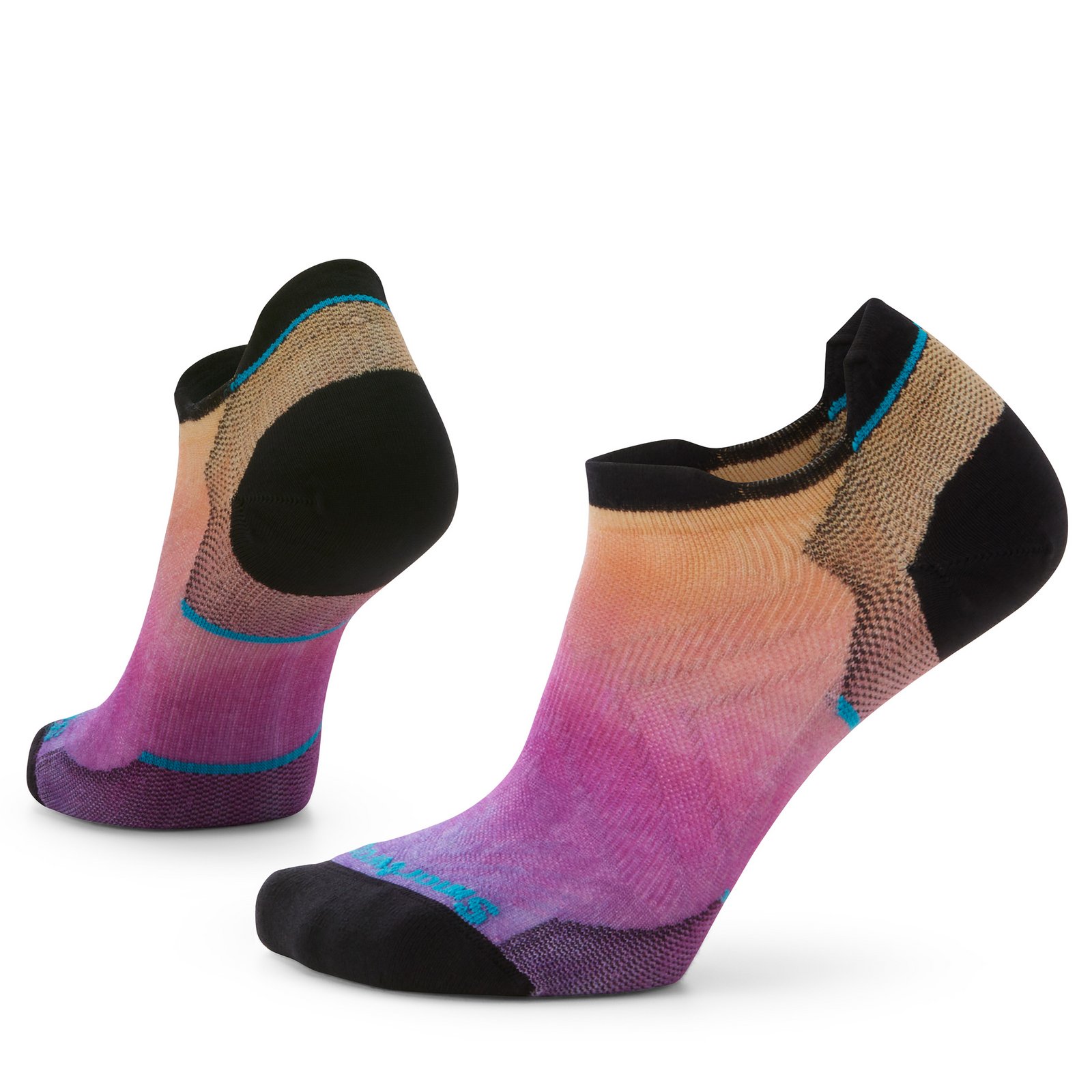 Smartwool W RUN ZERO CUSHION OMBRE PRINT LOW ANKLE tandoori orange Velikost: S