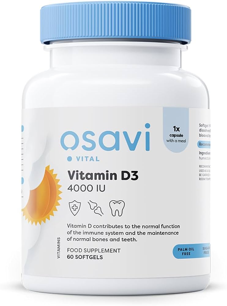 Osavi Vitamín D3, 4000 IU, 60 softgelových kapslí